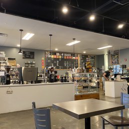 the interior of a coffee shop