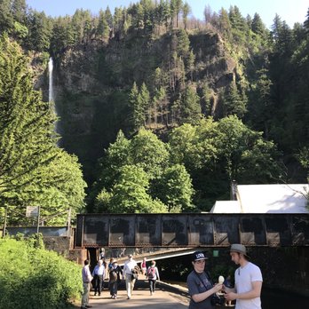 Multnomah Falls - Walking under a railroad after crossing below freeway - Hiking Near Me - Bridal Veil, Oregon Multnomah Falls - Walking under a railroad after crossing below freeway - Hiking Near Me - Bridal Veil, Oregon
