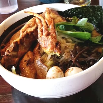 Ramen Parlor - Spicy Garlic Lobster Broth ramen with spare rib, soft shell crab and more! - Ramen Near Me - San Mateo, California Ramen Parlor - Spicy Garlic Lobster Broth ramen with spare rib, soft shell crab and more! - Ramen Near Me - San Mateo, California