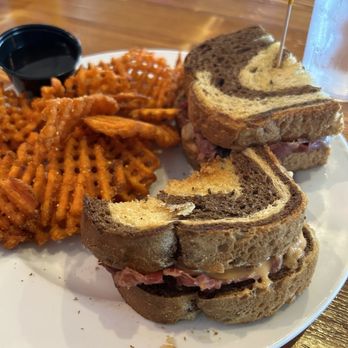 MacGregor Draft House - Classic Reuben and Sweet Potato Waffle fries - Sports Bars Near Me - Cary, North Carolina
