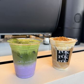 Rok Coffee and Tea - Iced lavender matcha - Coffee & Tea Near Me - Los Angeles, California Rok Coffee and Tea - Iced lavender matcha - Coffee & Tea Near Me - Los Angeles, California