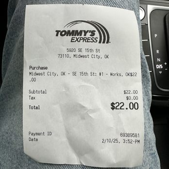 Tommy's Express® Car Wash - Price of a poor wash, no tire cleaning or shine. - Auto Detailing Near Me - Midwest City, Oklahoma Tommy's Express® Car Wash - Price of a poor wash, no tire cleaning or shine. - Auto Detailing Near Me - Midwest City, Oklahoma