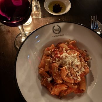 Via Della Pace - Rigatoni All'Amatriciana - Italian Near Me - New York, New York Via Della Pace - Rigatoni All'Amatriciana - Italian Near Me - New York, New York