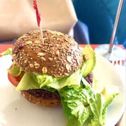 The Panorama of My Silence-Heart - Panorama Cafe: Jamaica, NY Black bean Burger