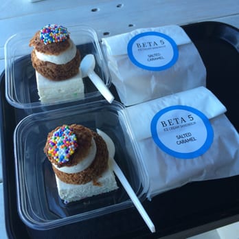 Beta5 Chocolates - Beta 5 birthday cake and salted caramel ice cream sandwich - Chocolatiers & Shops Near Me - Vancouver, British Columbia Beta5 Chocolates - Beta 5 birthday cake and salted caramel ice cream sandwich - Chocolatiers & Shops Near Me - Vancouver, British Columbia