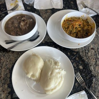 Kofoshi - Goat meat Pepper Soup, Egusi and Side of swallow - African Near Me - Houston, Texas
