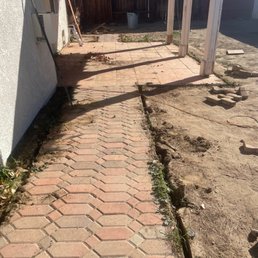 Before : patio area