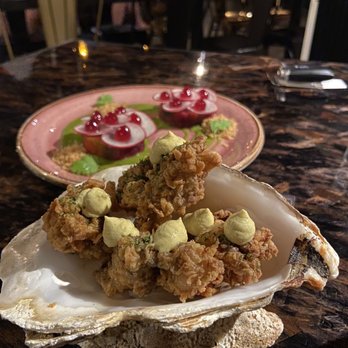 XO Restaurant - Buttermilk fried oysters, yuzu curry sauce - 5/5 - Asian Fusion Near Me - Honolulu, Hawaii