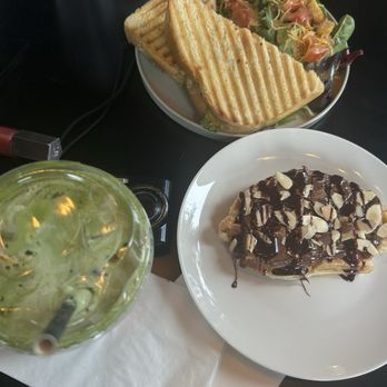 Phe Coffee - strawberry matcha cloud and almond Nutella croffle were delicious - Coffee & Tea Near Me - Saint Paul, Minnesota