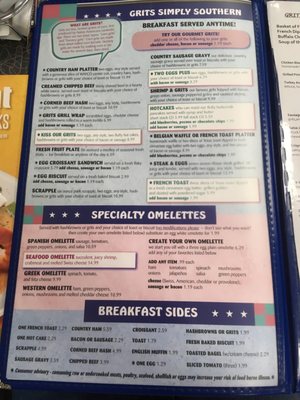 Menu photo 8 Grits Grill Nags Head, NC