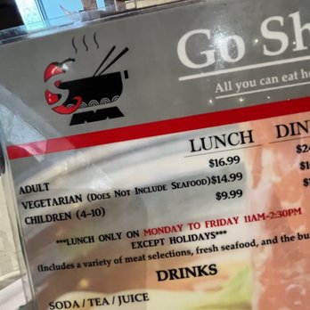 Go Shabu - Lunch pricing good for week days only - Buffets Near Me - Houston, Texas