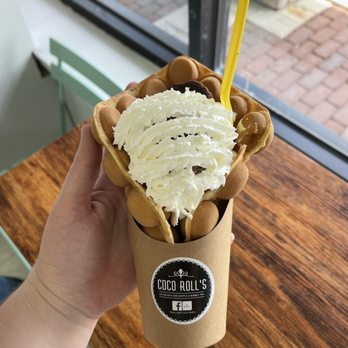 Coco Rolls - Chocolate Egg Waffle - Bubble Tea Near Me - Crystal Lake, Illinois