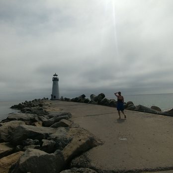 Seabright Beach - Walking to the Light house - Beaches Near Me - Santa Cruz, California