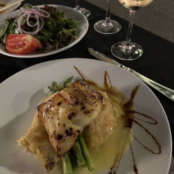 Bistro 821 - Coconut , Ginger and Lemon Grass Encrusted Snapper, House Salad - Seafood Near Me - Naples, Florida