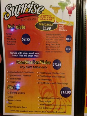 Menu photo 2 Sun Rise Cafe Weslaco, TX