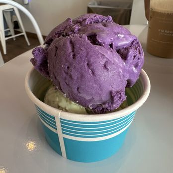 Mimi’s Handmade Ice Cream - Lime crunch on the bottom and ube on the top. - Ice Cream & Frozen Yogurt Near Me - Rockville, Maryland Mimi’s Handmade Ice Cream - Lime crunch on the bottom and ube on the top. - Ice Cream & Frozen Yogurt Near Me - Rockville, Maryland