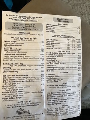 Menu photo 6 Skinny's Place Holmes Beach, FL