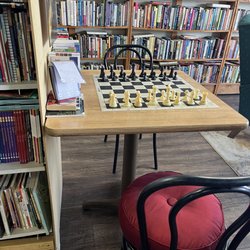 Born Again Used Books - Chess game open to anyone!