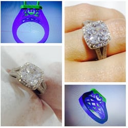 Custom designed diamond engagement ring