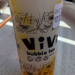 Lychee with popping mango boba; large