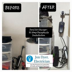 Jon Dyer Electrician - Ford EV Charger 50 Amp Receptacle Installation