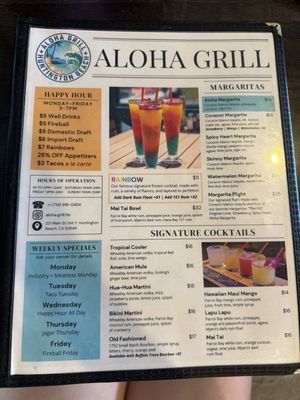 Menu photo 7 Aloha Grill Huntington Beach, CA