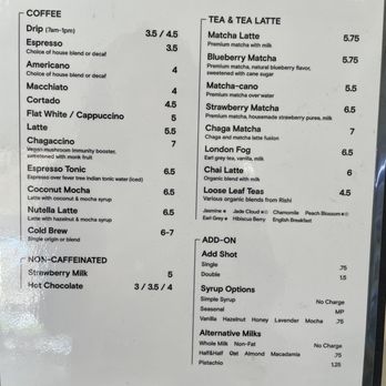 Reborn Coffee - Drink Menu - Coffee & Tea Near Me - Diamond Bar, California
