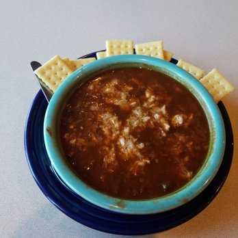 Neon Moon Tavern - West Virginia version of Maryland Crab Soup! Had to ask for the Old Bay, Again! ..... lol - Bars Near Me - Martinsburg, West Virginia