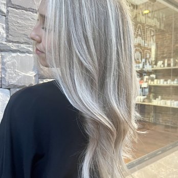 Fox & Jane Salon - Dual technique - blonde foilayage & root shadow - Hair Salons Near Me - Somerville, New Jersey