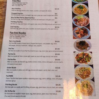 Ray’s Rice & Noodle Bar - Menu 1of3 (5/3/25) - Thai Near Me - Seattle, Washington