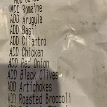 MOD Pizza - Create my own Salad order that wasn't followed. - Fast Food Near Me - Reston, Virginia