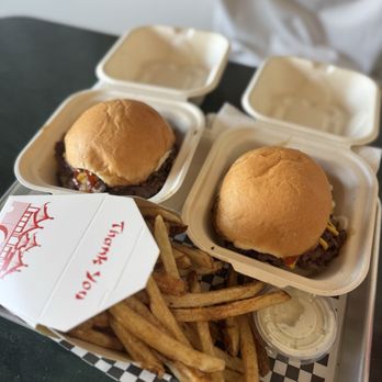 Lunch Bang - Double Backyard Burger, fries, and side of ranch. - Korean Near Me - Santa Ana, California Lunch Bang - Double Backyard Burger, fries, and side of ranch. - Korean Near Me - Santa Ana, California