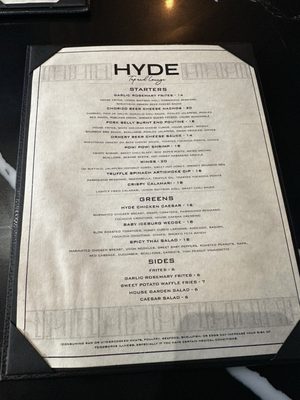 Menu photo 7 Hyde Tap and Lounge Richland, WA