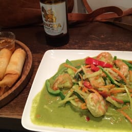 Spring rolls & Thai green curry Spring rolls & Thai green curry