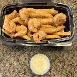Half shrimp / half fish basket