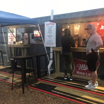 Chris Madrid's - Bar being run out of a repurposed shipping container! - Burgers Near Me - San Antonio, Texas