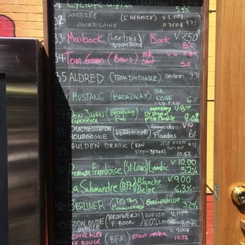 Le Saint-Bock - August 2015 menu - Brasseries Near Me - Montreal, Quebec