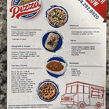 Yera’s Pizza & Pasta - Flyer/Menue - Food Trucks Near Me - Ocala, Florida Yera’s Pizza & Pasta - Flyer/Menue - Food Trucks Near Me - Ocala, Florida