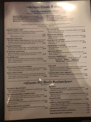 Menu photo 5 Gerst Bavarian Haus Evansville, IN