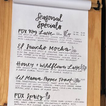Meraki Coffee - Menu Specials - Coffee & Tea Near Me - Eugene, Oregon