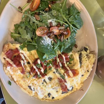Snooze, an A.M. Eatery - Crab & Asparagus omelet - Breakfast & Brunch Near Me - Denver, Colorado Snooze, an A.M. Eatery - Crab & Asparagus omelet - Breakfast & Brunch Near Me - Denver, Colorado