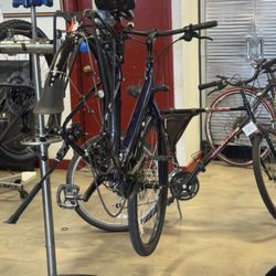 My bike on the operating table.
