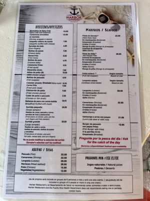 Menu photo 1 Harbor Restaurant Rincón, PR Menu photo 1 Harbor Restaurant Rincón, PR
