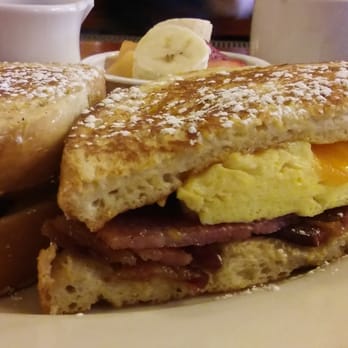 Eggtc. - The Primo breakfast sandwich with bacon on French toast. SO delicious! - Breakfast & Brunch Near Me - Kansas City, Missouri Eggtc. - The Primo breakfast sandwich with bacon on French toast. SO delicious! - Breakfast & Brunch Near Me - Kansas City, Missouri