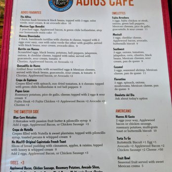 ADios Cafe - Food menu. - Coffee & Tea Near Me - Atlanta, Georgia