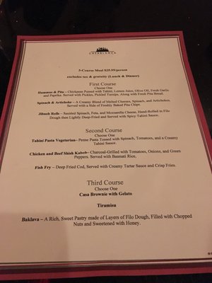 Menu photo 3 Casablanca Brookfield Brookfield, WI
