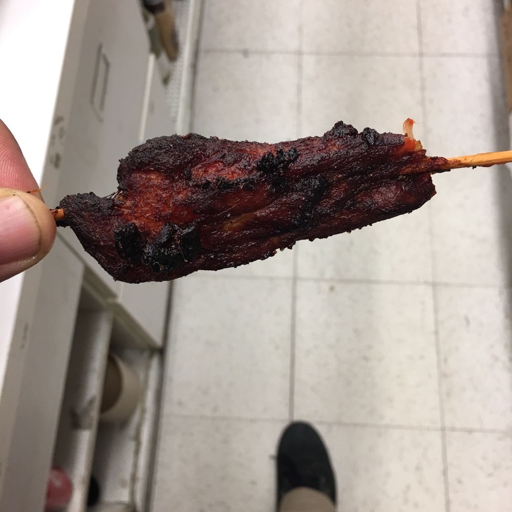 China Dragon - This is there chicken on a stick it's burned - Chinese Near Me - Bogota, New Jersey