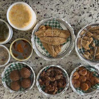 Gs Cajun House - Soul Food Fried Catfish nuggets Fried Catfish nuggets Mac n Cheese Yams Collard Greens Dirty Rice - Soul Food Near Me - El Paso, Texas Gs Cajun House - Soul Food Fried Catfish nuggets Fried Catfish nuggets Mac n Cheese Yams Collard Greens Dirty Rice - Soul Food Near Me - El Paso, Texas