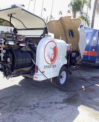 Drain Cleaning: Hydro Jetting Service in Santa Monica - LeadingEdge Plumbing was called out to run the hydro jetting machine through mainline clean out to clear debris within the line. Drain Cleaning: Hydro Jetting Service in Santa Monica - LeadingEdge Plumbing was called out to run the hydro jetting machine through mainline clean out to clear debris within the line.