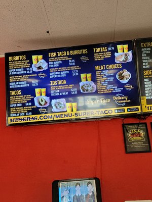 Menu photo 1 Super Taco Fremont, CA